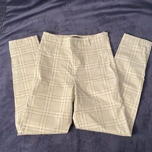 Forever 21 plaid green and white pants, size S